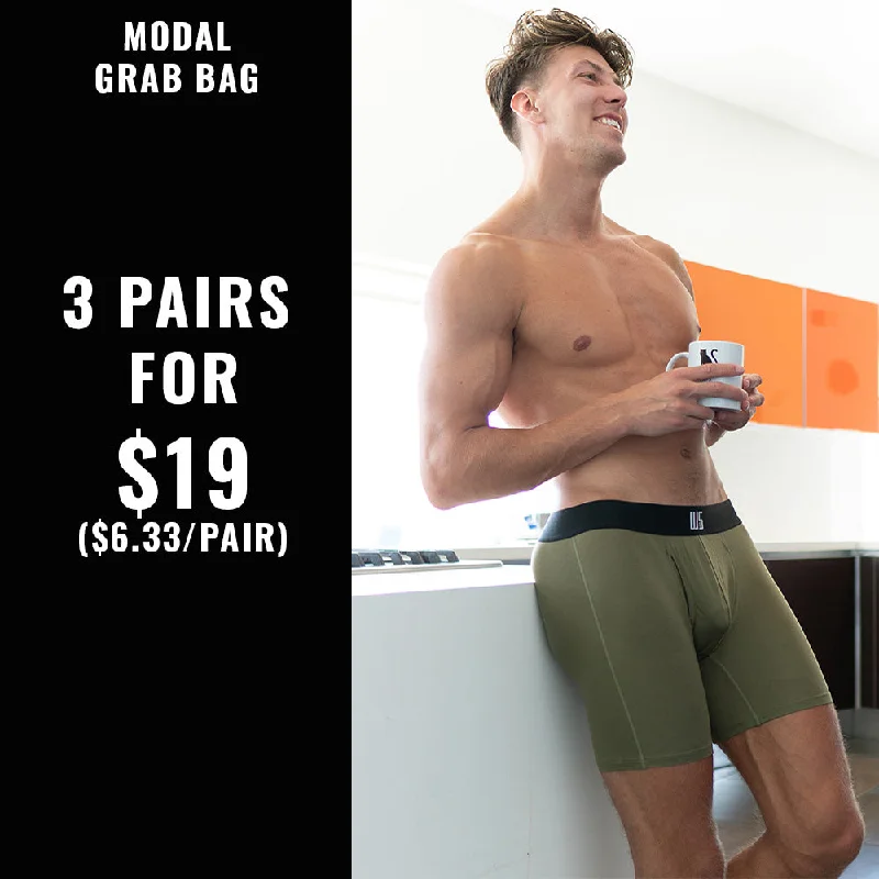 Modal W/Chafe Safe Pouch Grab Bag - 3 FOR $19 Polished Men's Silk