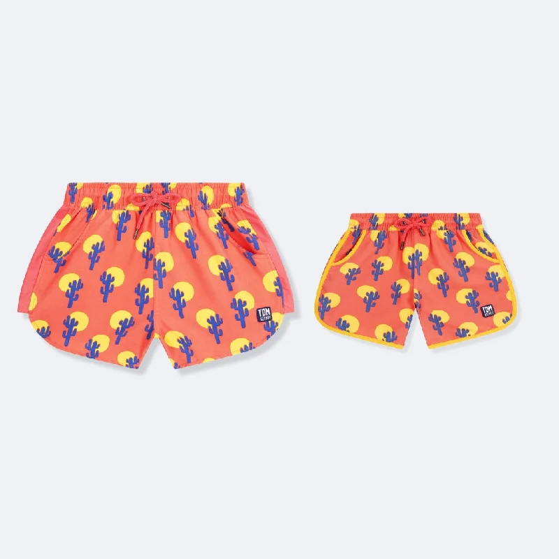 Deep Rose Cactus Set Casual Men's Japanese 