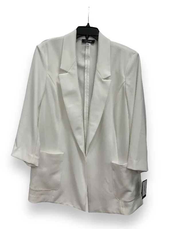 White Blazer Nine West, Size 2x Polished Men's Satin