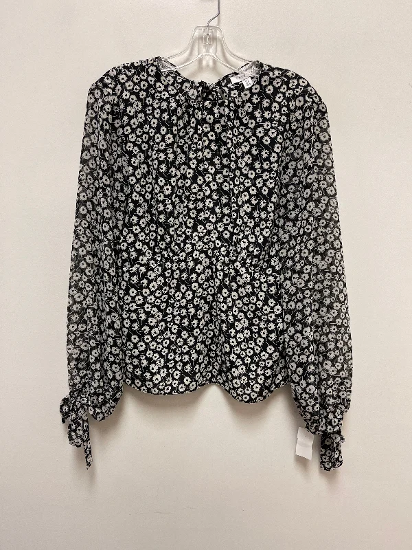 Top Long Sleeve By Top Shop In Black, Size: M Laid