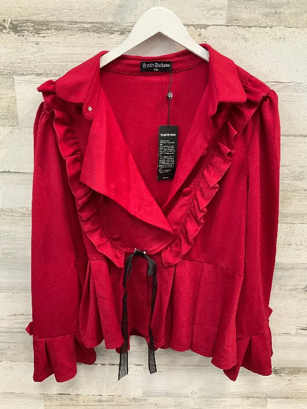 Blazer By Clothes Mentor In Red, Size: 2x Adventure