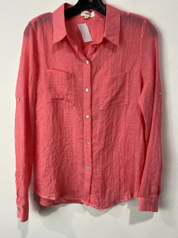 Top Long Sleeve By Clothes Mentor In Pink, Size: M Confident Men's Power