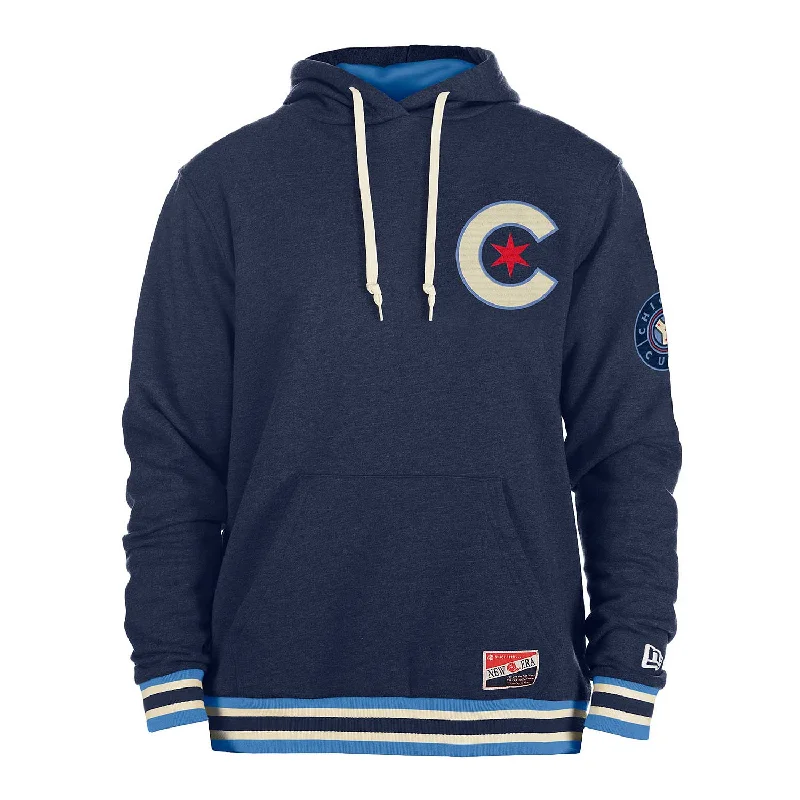 Chicago Cubs City Connect Bi-Blend Hooded Sweatshirt Luxurious Men's High