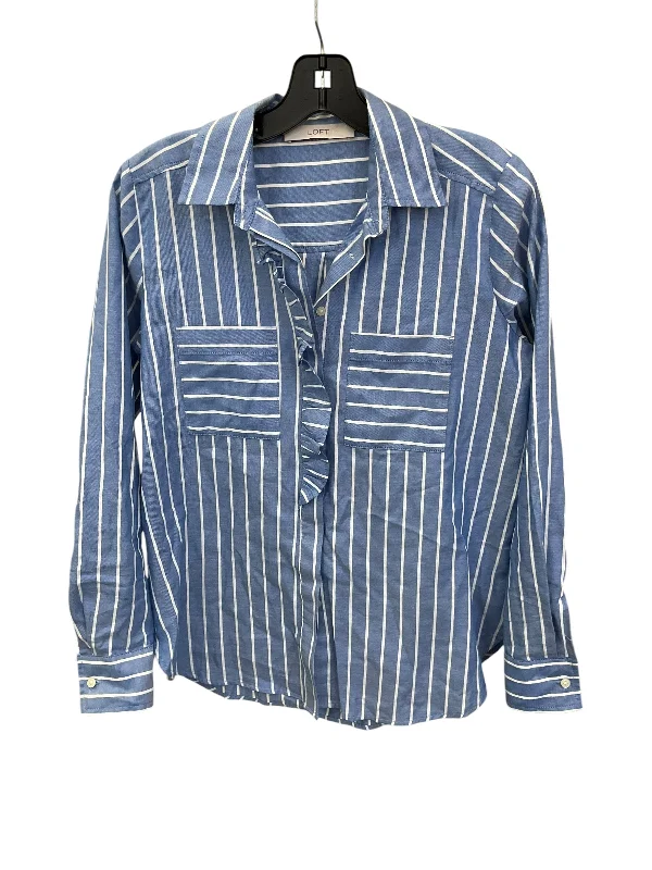 Top Long Sleeve By Loft In Striped, Size: S Polished Men's Satin