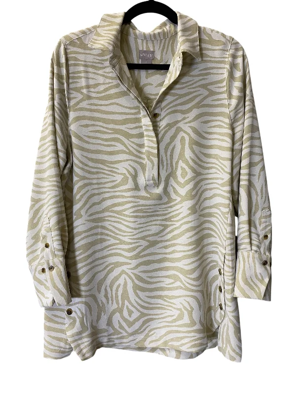 Top Long Sleeve By Chicos In Animal Print, Size: M Vacation