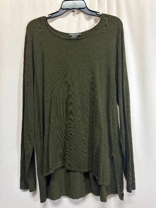 Top Long Sleeve By Chelsea And Theodore In Green, Size: Xxl Stylish Men's Neon