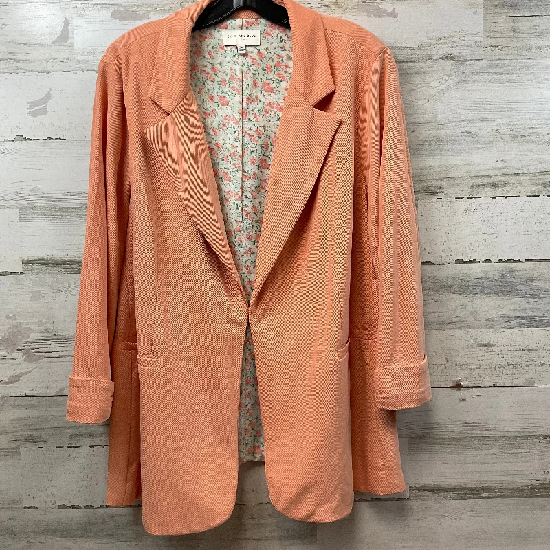 Blazer By Skies Are Blue In Peach, Size: 2x Polished Men's Silk