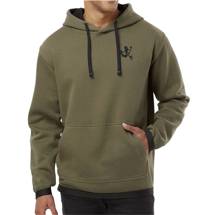 Bone Frog LAT Statement Fleece Hoodie Elegant Men's Cashmere