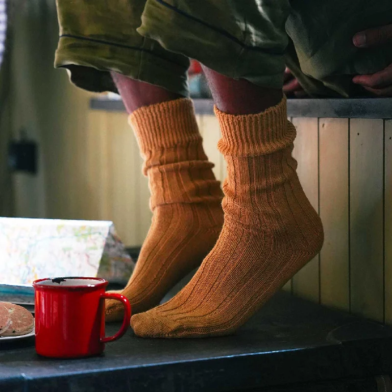 Honey Alpaca Bed Socks Bold Men's Statement