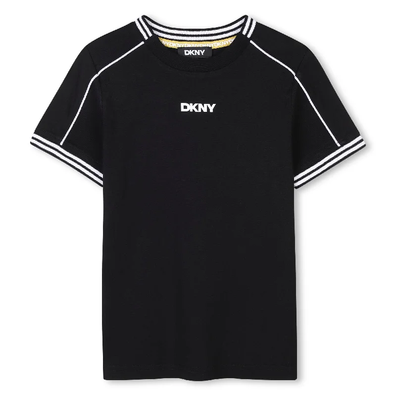 D62293-SHORT SLEEVES TEE-SHIRT WITH LOGO-Black Monochromatic All