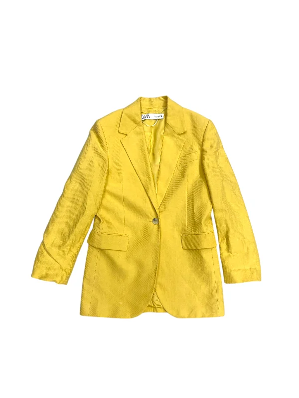 Blazer By Zara In Yellow, Size: Xs Laid