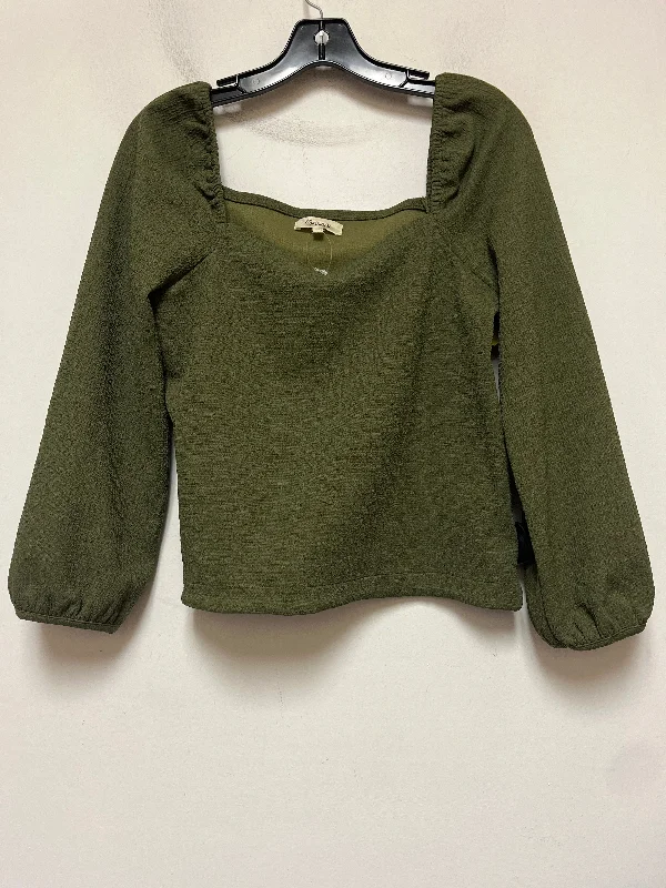 Top Long Sleeve By Madewell In Green, Size: Xs Elegant Men's Cashmere