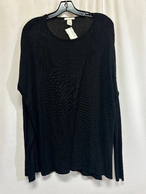 Top Long Sleeve By H&m In Black, Size: M Unique Men's Upcycled