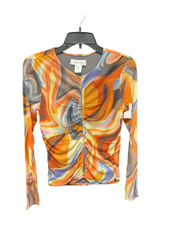 Top Long Sleeve By Bailey 44 In Rainbow Print, Size: S Bohemian Men's Free