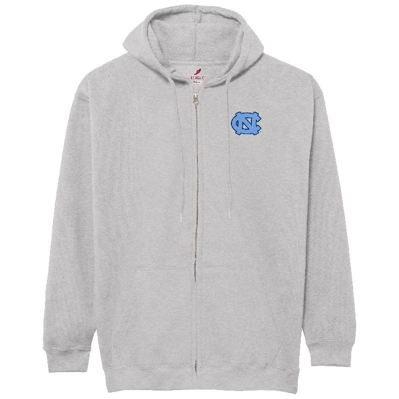 Carolina Tar Heels Full Zip Hoodie in Grey Practical Men's Quick