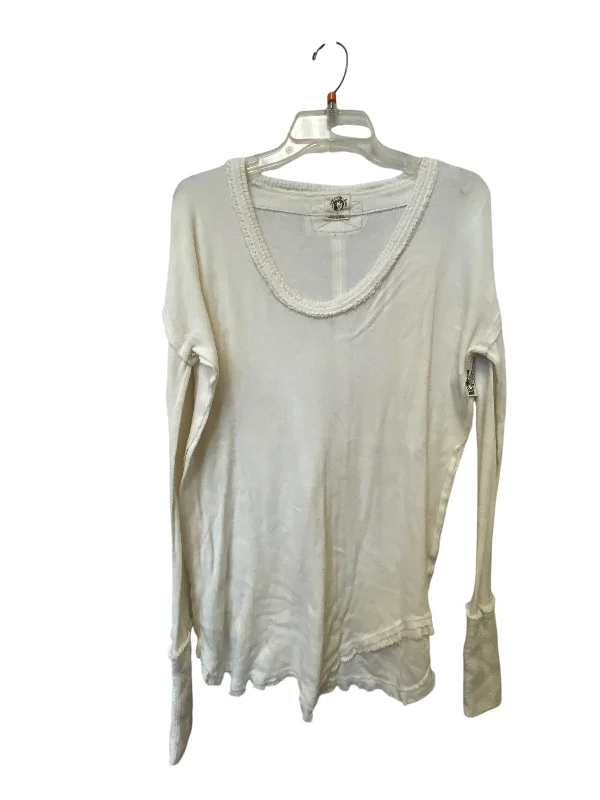 Top Long Sleeve By We The Free In White, Size: S Earthy Men's Hemp