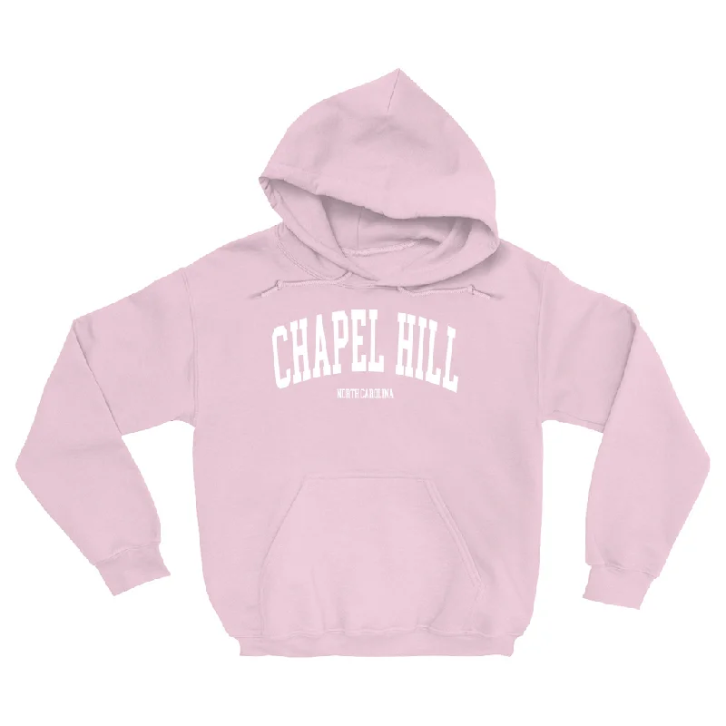 Chapel Hill North Carolina Classic Pink Adult Hoodie Tailored