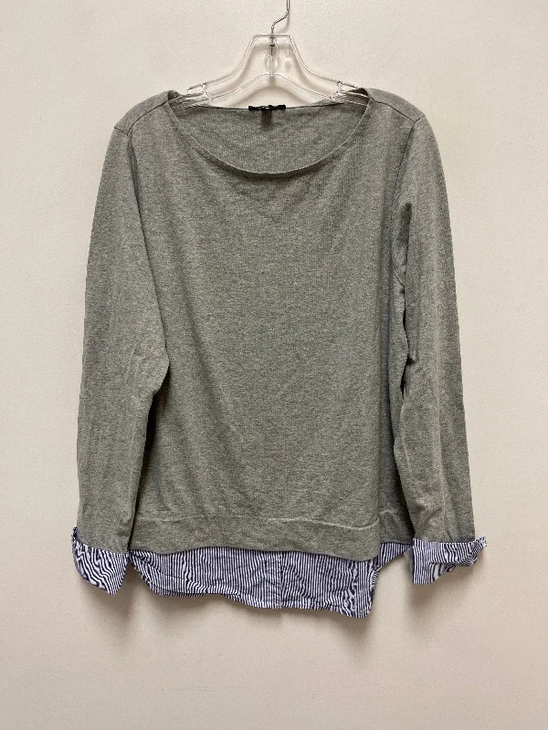 Top Long Sleeve By J. Crew In Grey, Size: L Trendy Men's Scandinavian