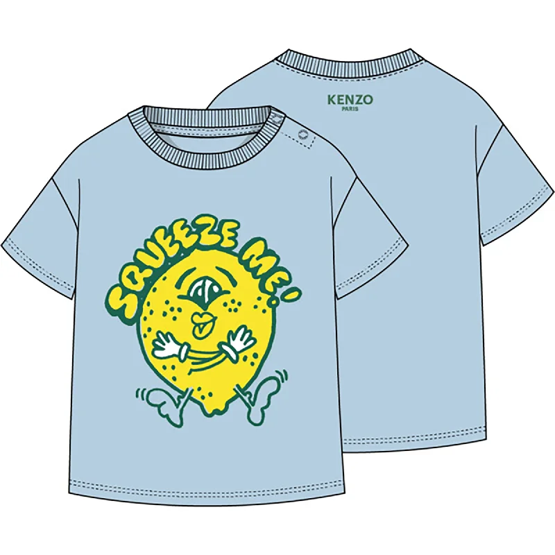 K60978-TODD BOY SS TEE W/ LEMON SQUEEZE ME GRAPHIC-PALE BLUE Lumberjack