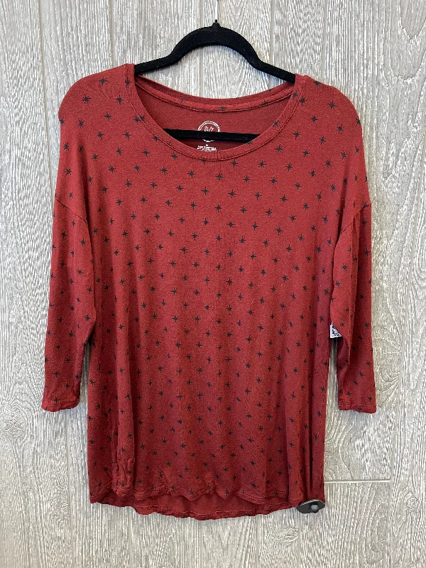 Top Long Sleeve By Maurices In Red, Size: M Elegant Men's Cashmere