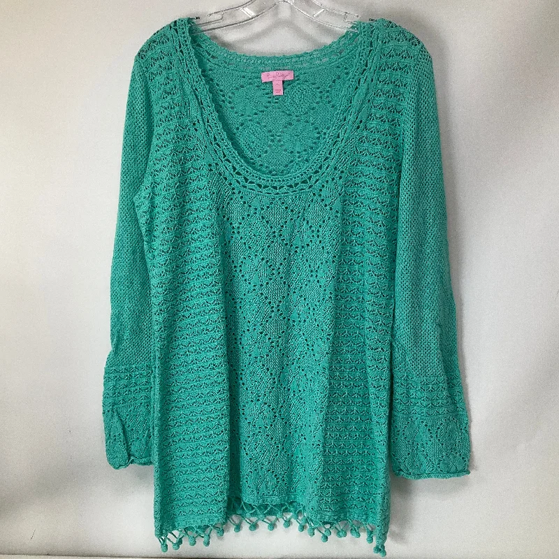 Top Long Sleeve By Lilly Pulitzer In Teal, Size: Xl Dynamic Men's Moto