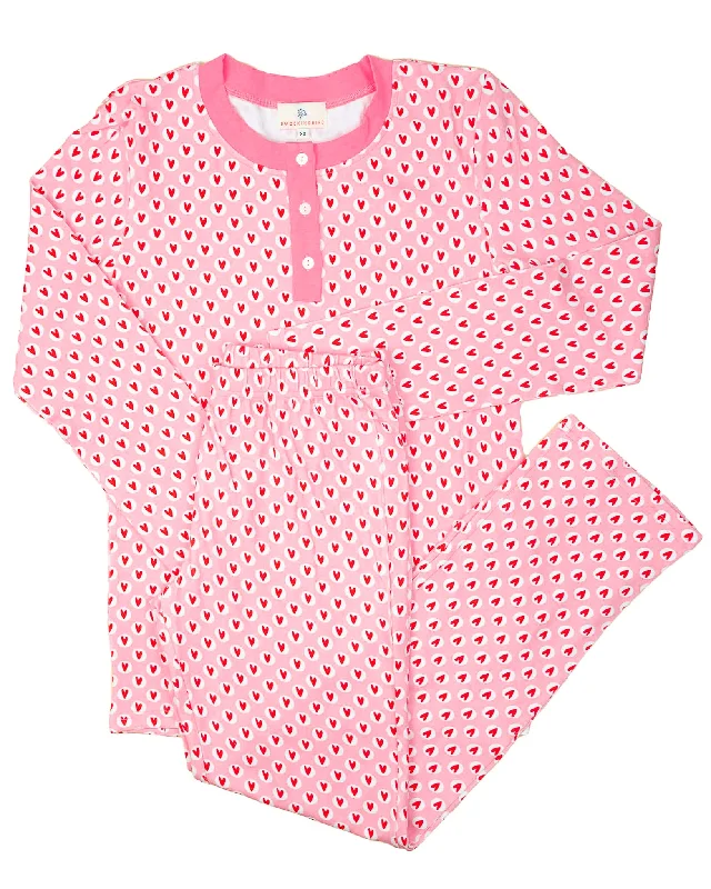 Valentine Hearts Knit Ladies Pajama Set- FINAL SALE Masculine Men's 