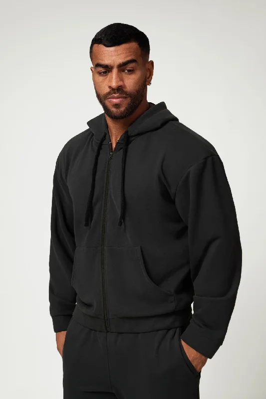 SportFlex Sweatshirt - Black Casual Men's Short