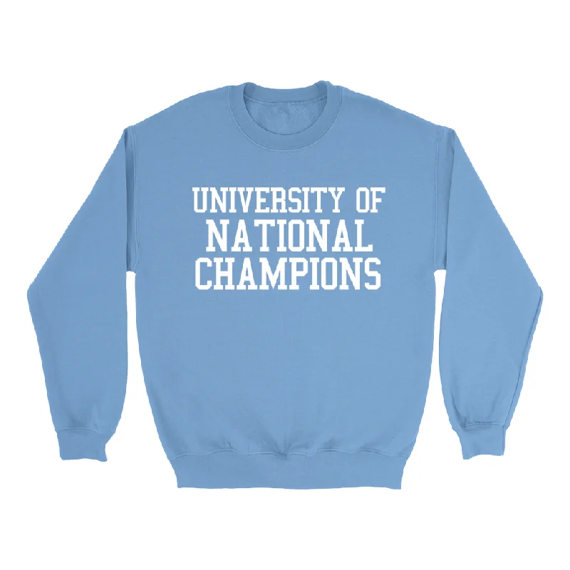 University of National Champions Carolina Blue Adult Sweatshirt Casual Men's Japanese 