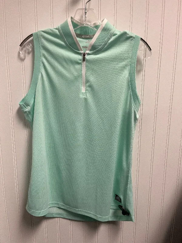 Athletic Tank Top By Adidas In Aqua, Size: L Gym