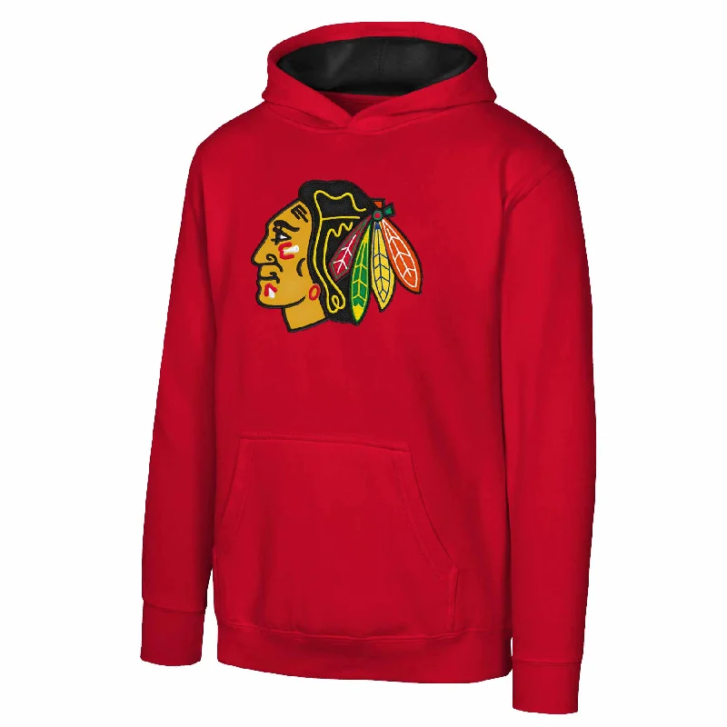 Chicago Blackhawks Youth Prime Pullover Hooded Sweatshirt Beach