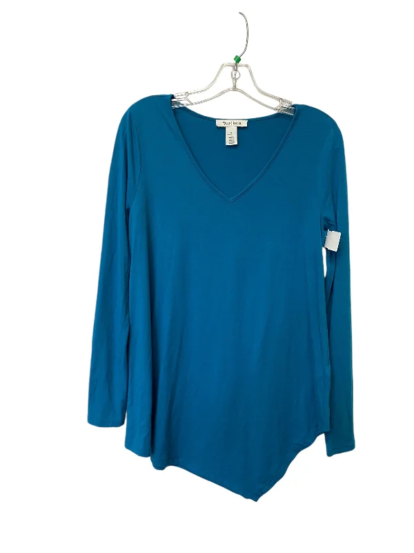 Top Long Sleeve Basic By White House Black Market In Blue, Size: S Elegant Men's Cashmere