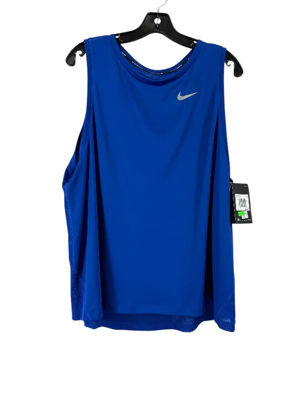 Athletic Tank Top By Nike Apparel In Blue, Size: Xl Casual Men's Loose