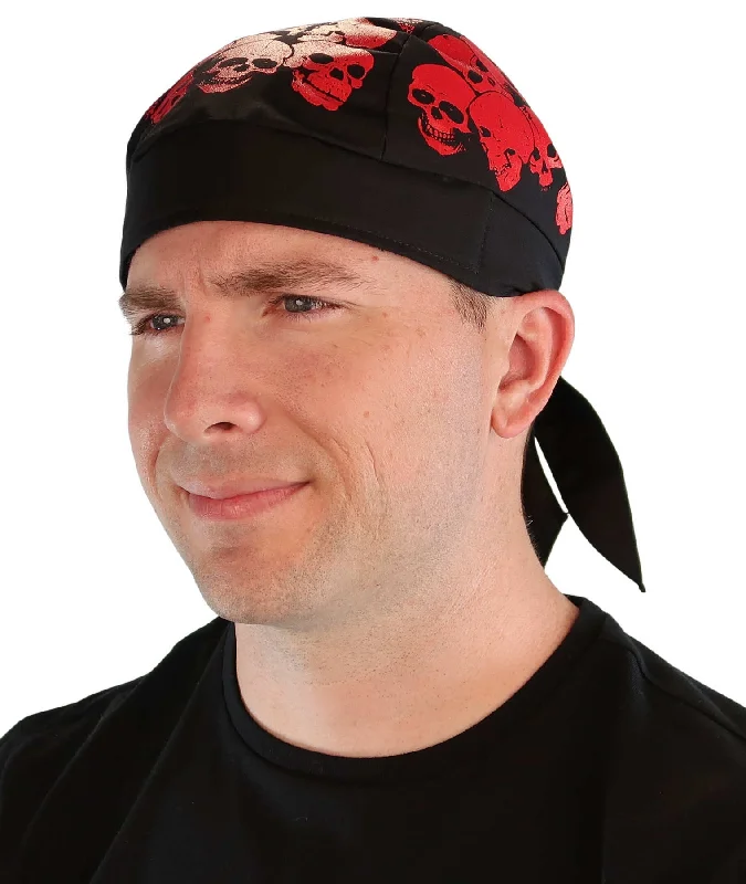 Classic Skull Cap - Small Skull Red Trendy Men's Bucket