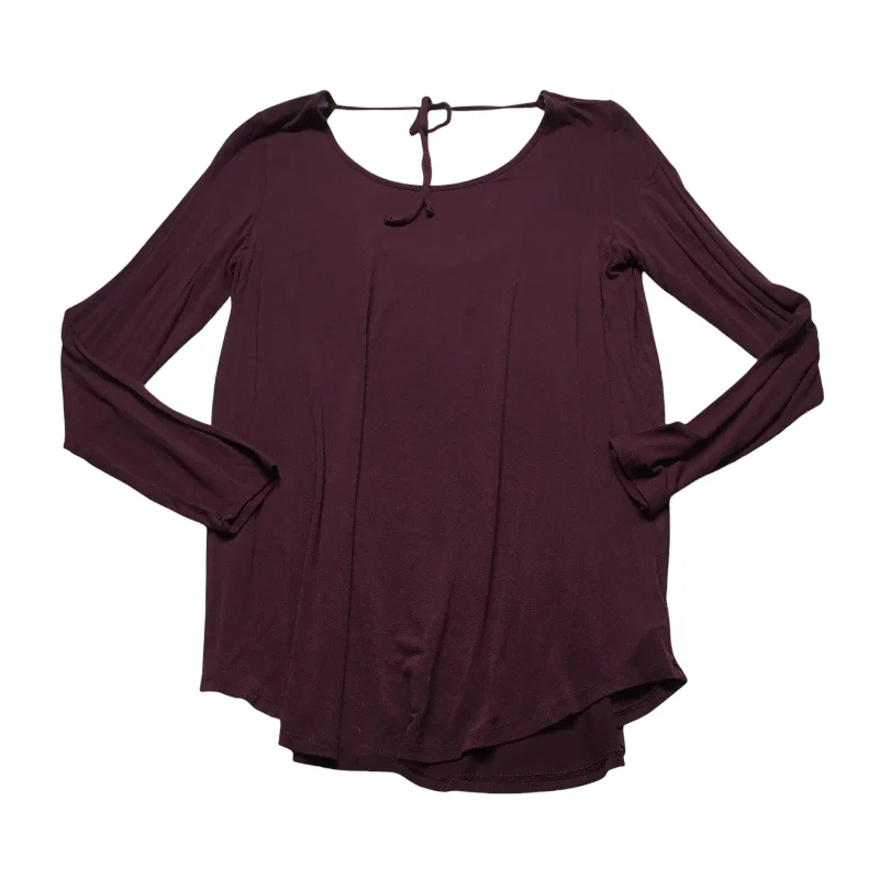 Top Long Sleeve By Aerie In Purple, Size: L Lumberjack