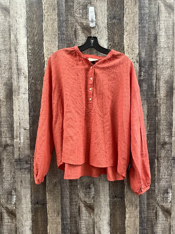 Top Long Sleeve By Universal Thread In Orange, Size: M Confident Men's High