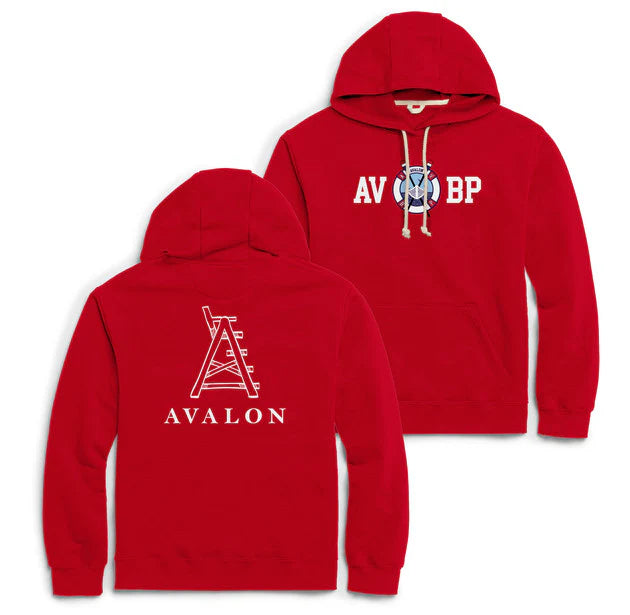 AVBP Essential Fleece Hoodie - Red Unisex Modern Men's 