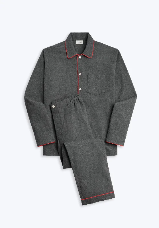 Henry Pajama Set in Charcoal Grey Flannel Cool Men's Skate