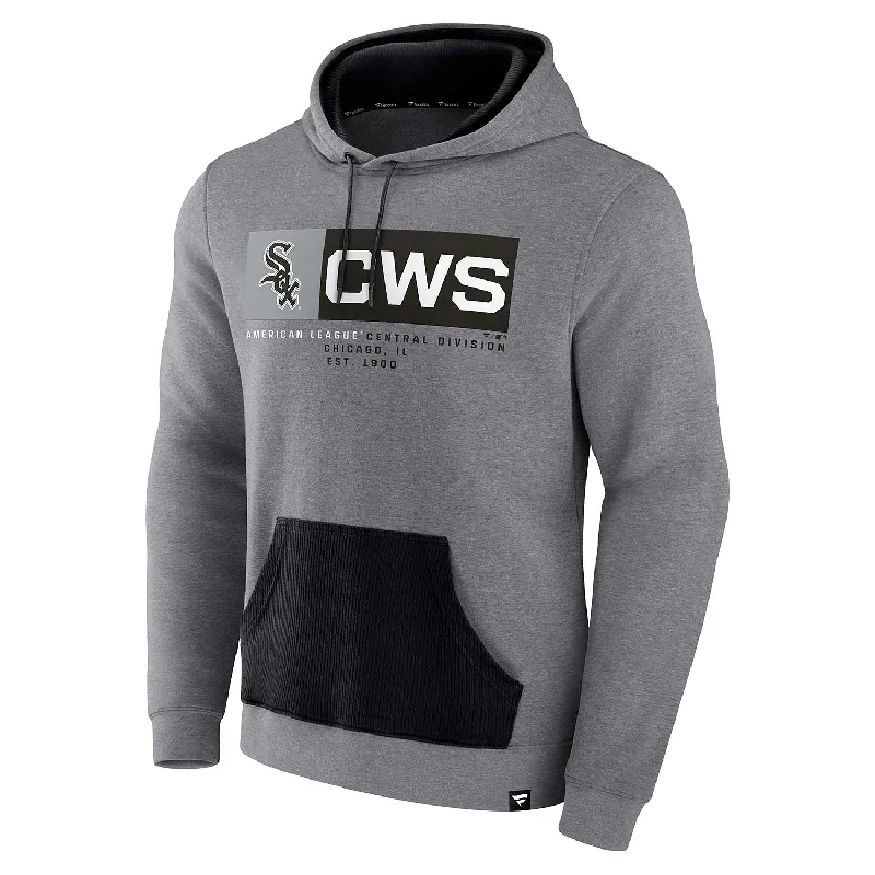 Chicago White Sox Iconic Ribbed Fleece Hooded Sweatshirt Dynamic Men's Glow