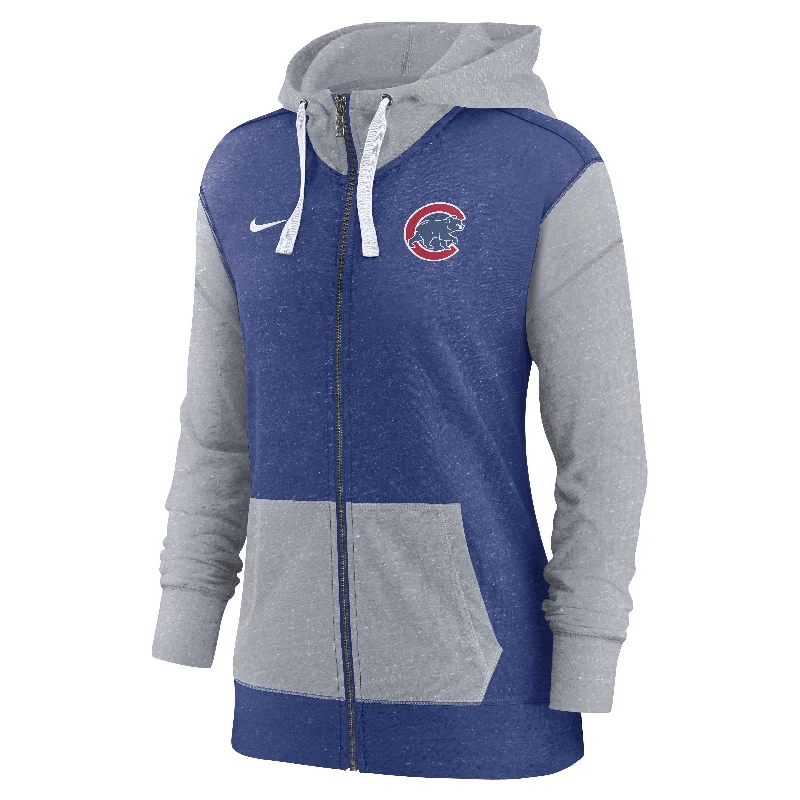 Chicago Cubs Women's Nike Royal Full-Zip Hooded Sweatshirt Rugged Men's Outdoor 