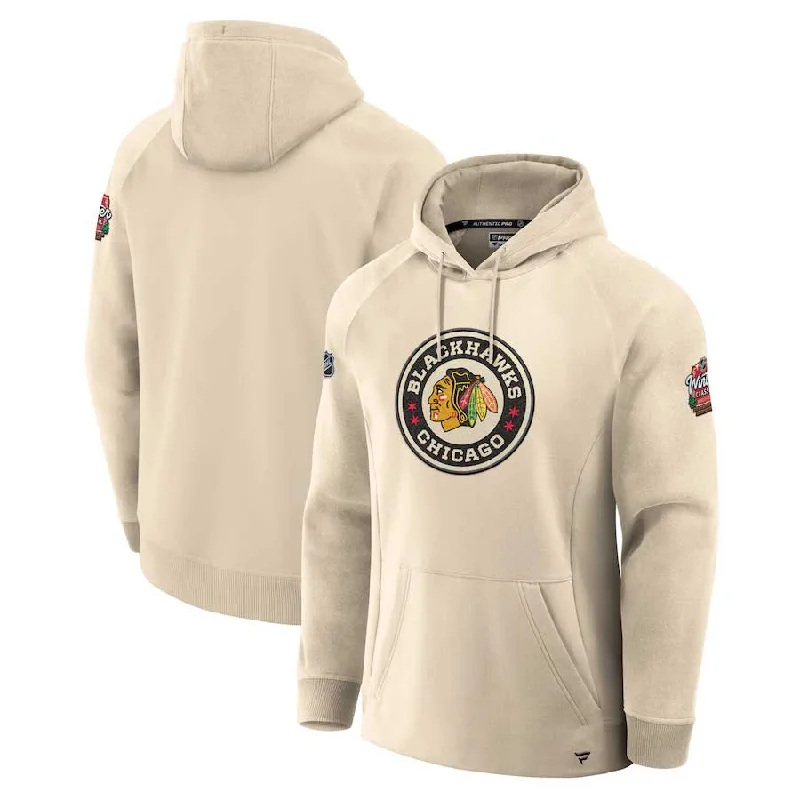 Chicago Blackhawks 2025 Winter Classic Authentic Pro Hooded Sweatshirt Cozy Men's Sherpa