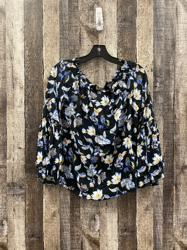 Top Long Sleeve By White House Black Market In Floral Print, Size: S Earthy Men's Hemp