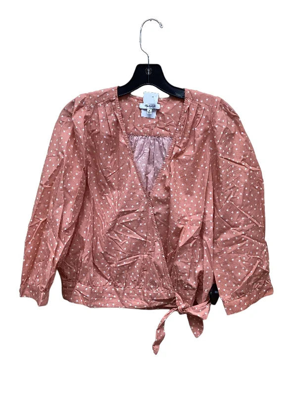 Top Long Sleeve By Madewell In Pink, Size: M Cclassic Men's Tweed