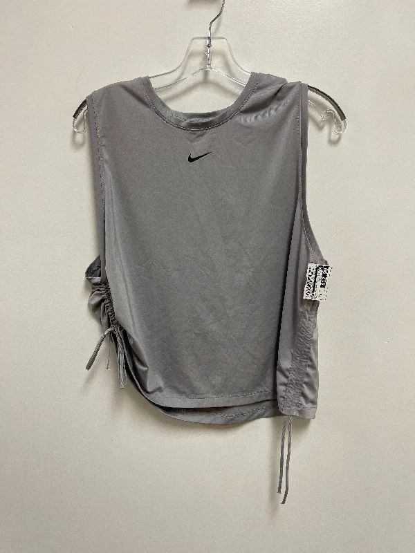 Athletic Tank Top By Nike In Grey, Size: Xl Hip Men's Retro