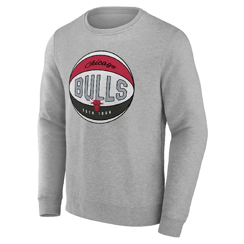 Chicago Bulls True Classics Vintage Crew Sweatshirt Cool Men's Distressed