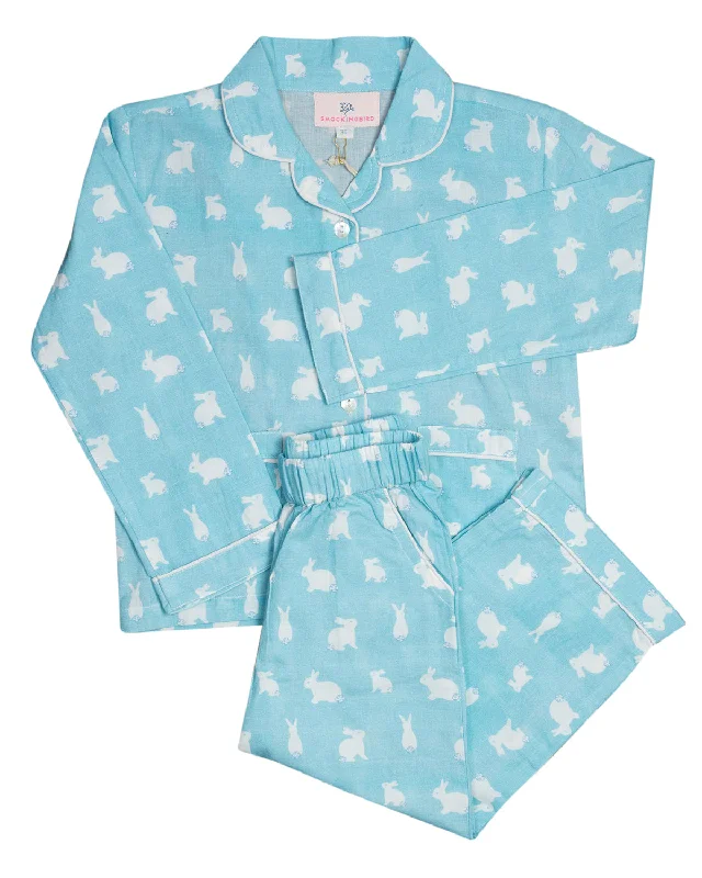 Hoppy Bunny Blue Pajama Set-FINAL SALE Bohemian Men's Free