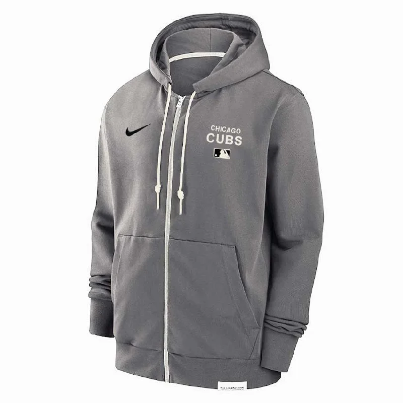 Chicago Cubs 2025 Nike Authentic Collection Full Zip Travel Hooded Sweatshirt Trendy Men's Bucket