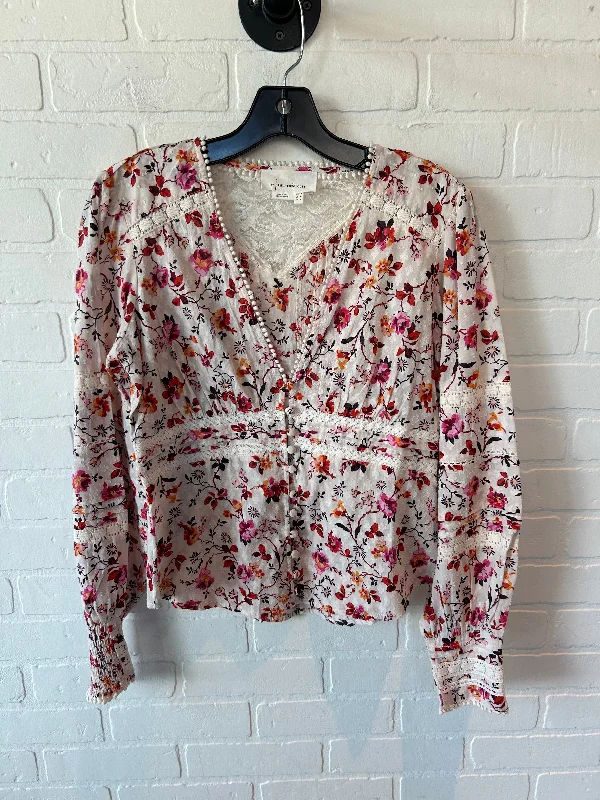 Top Long Sleeve By Anthropologie In Pink & Red, Size: S Practical Men's Quick