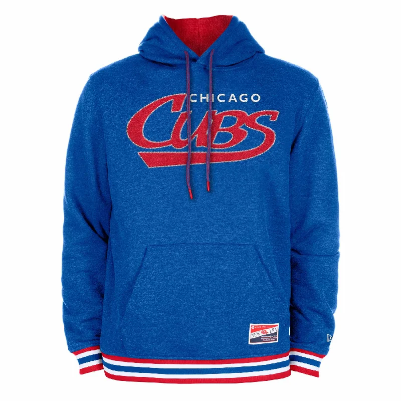 Chicago Cubs Royal Script Hooded Sweatshirt Artistic Men's Hand