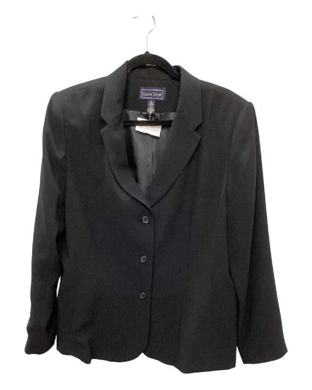 Blazer By Laura Scott In Black, Size: 1x Gym