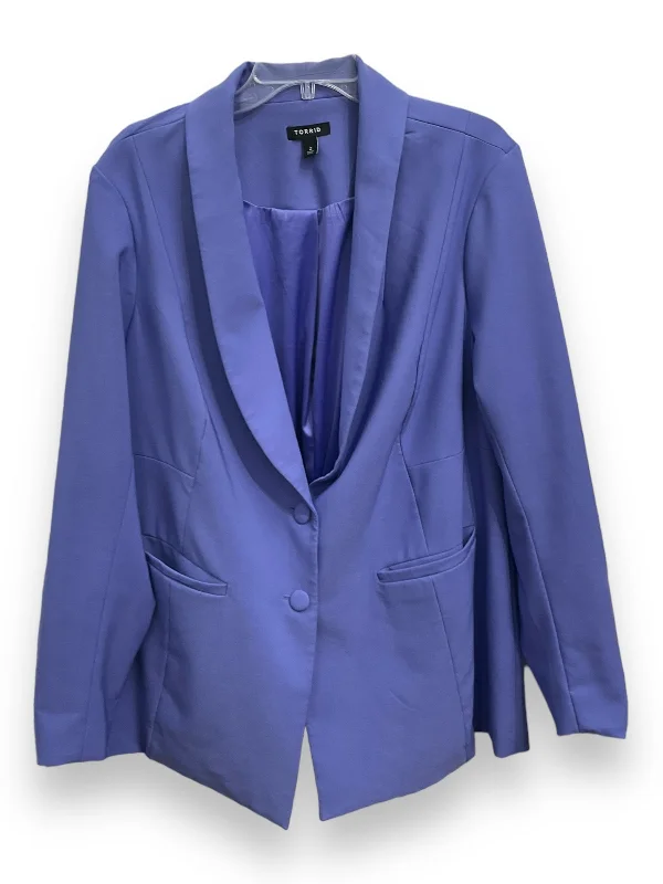 Blazer By Torrid In Blue, Size: 2x Adventure